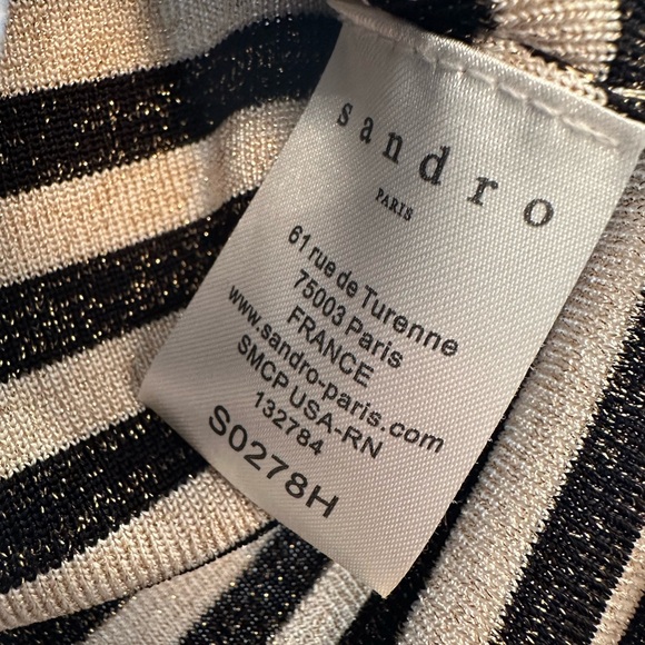 Sandro Striped Knit Top - Picture 5 of 7